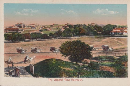 Neemuch General View Indian Old Postcard