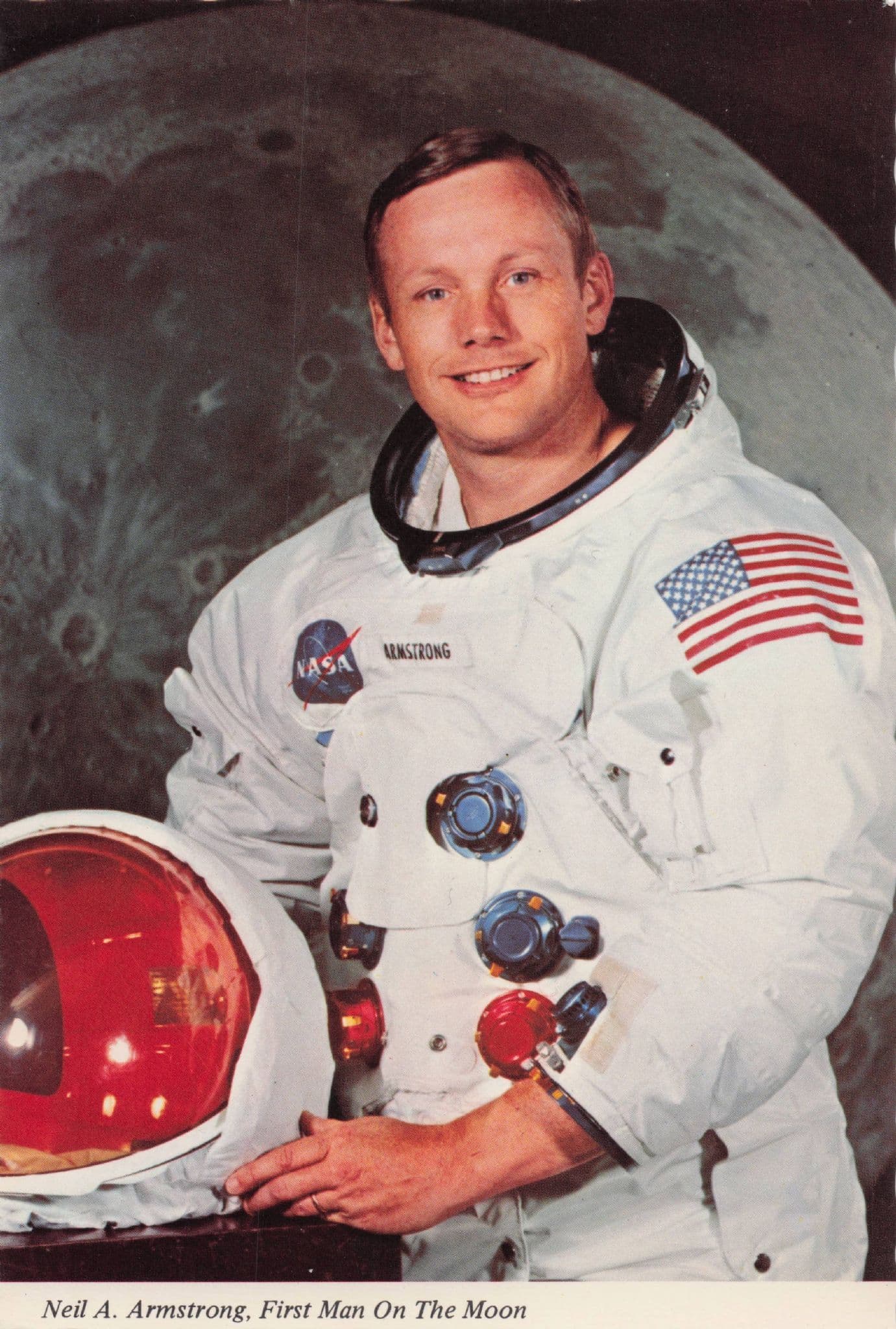 Neil Armstrong First Man On The Moon Landing NASA Postcard