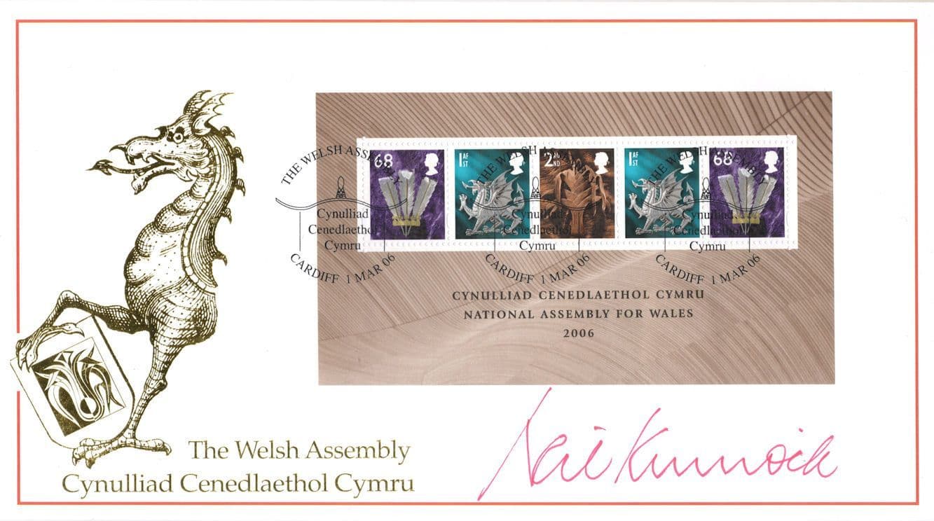 Neil Kinnock The Welsh Assembly Labour Prime Minister Hand Signed FDC