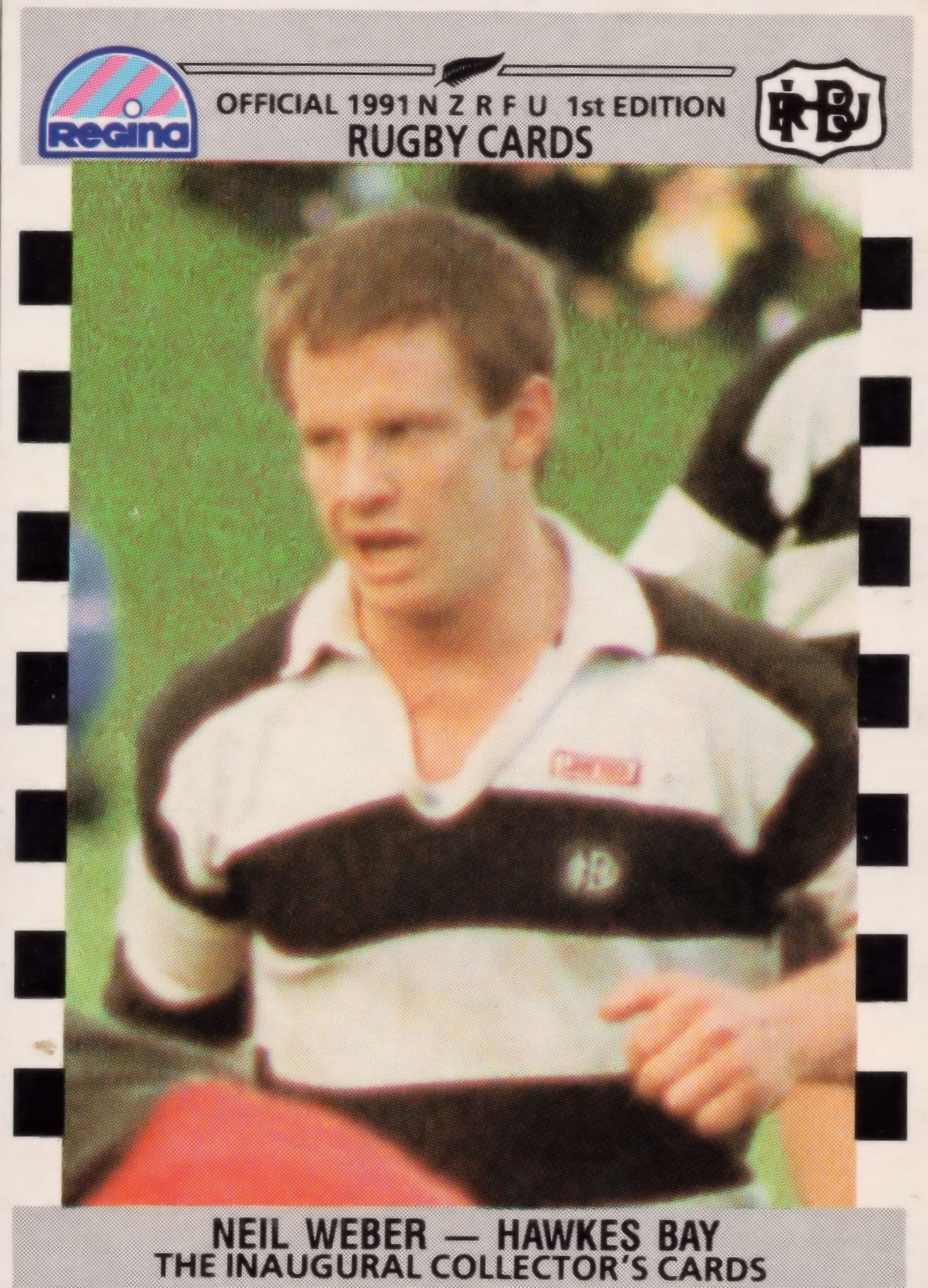 Neil Weber Hawkes Bay 1991 New Zealand Hand Signed Rugby Card Photo