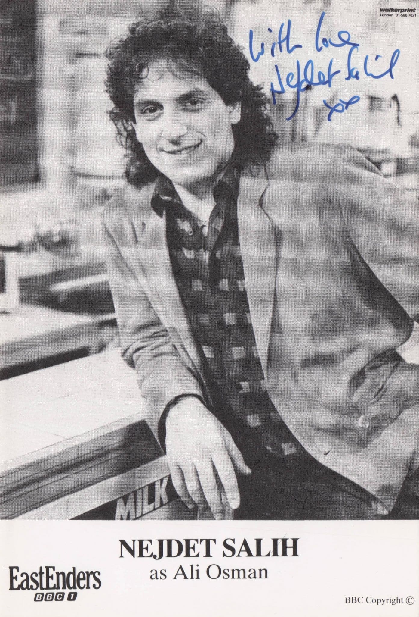Nejdet Salih as Ali Osman Eastenders Vintage Hand Signed Cast Photo