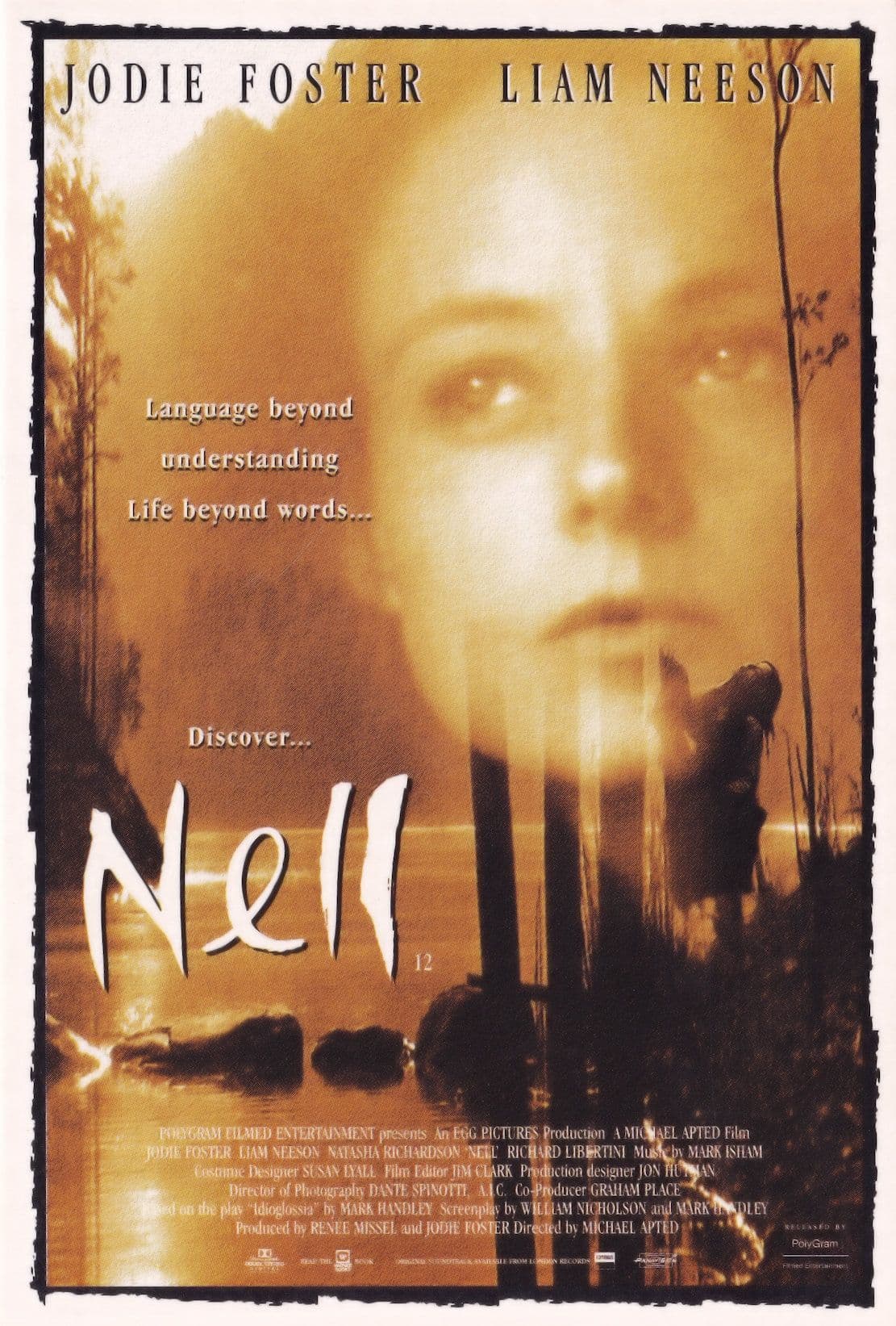 Nell Jodie Foster Liam Neeson Film Movie Gala Poster Postcard