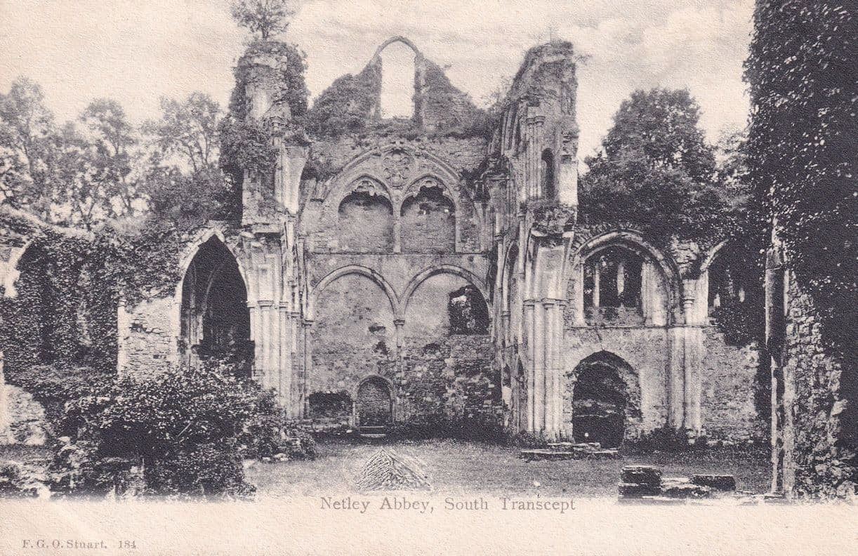 Netley Abbey South Transcept Antique German Postcard