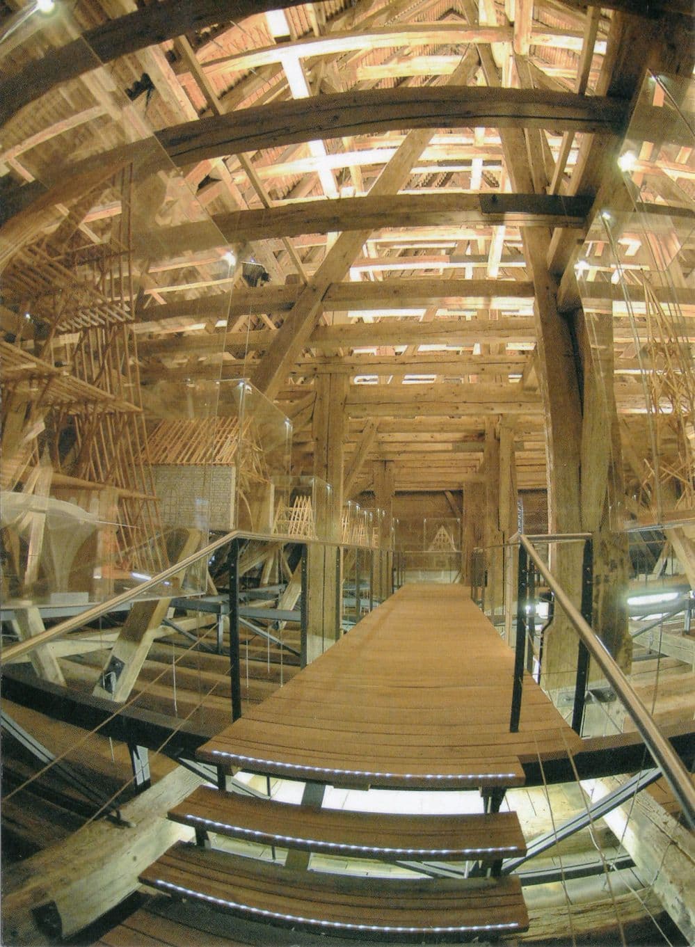 Neue Staatsgalerie Stuttgart German Construction Roof Timbers Postcard