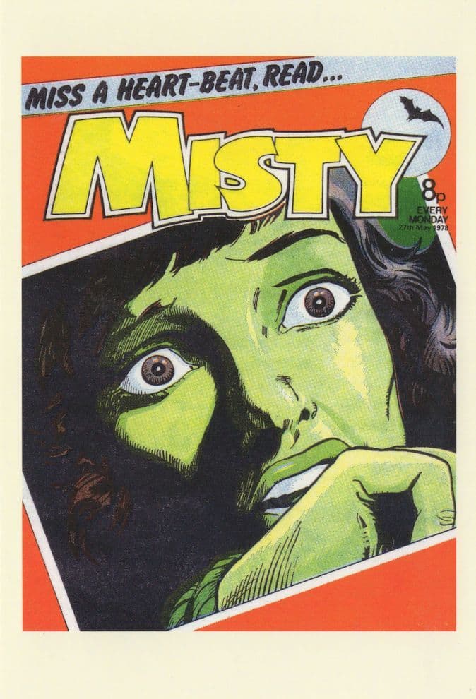 Never Miss A Heartbeat Misty 1978 Girls Horror Comic Book Postcard