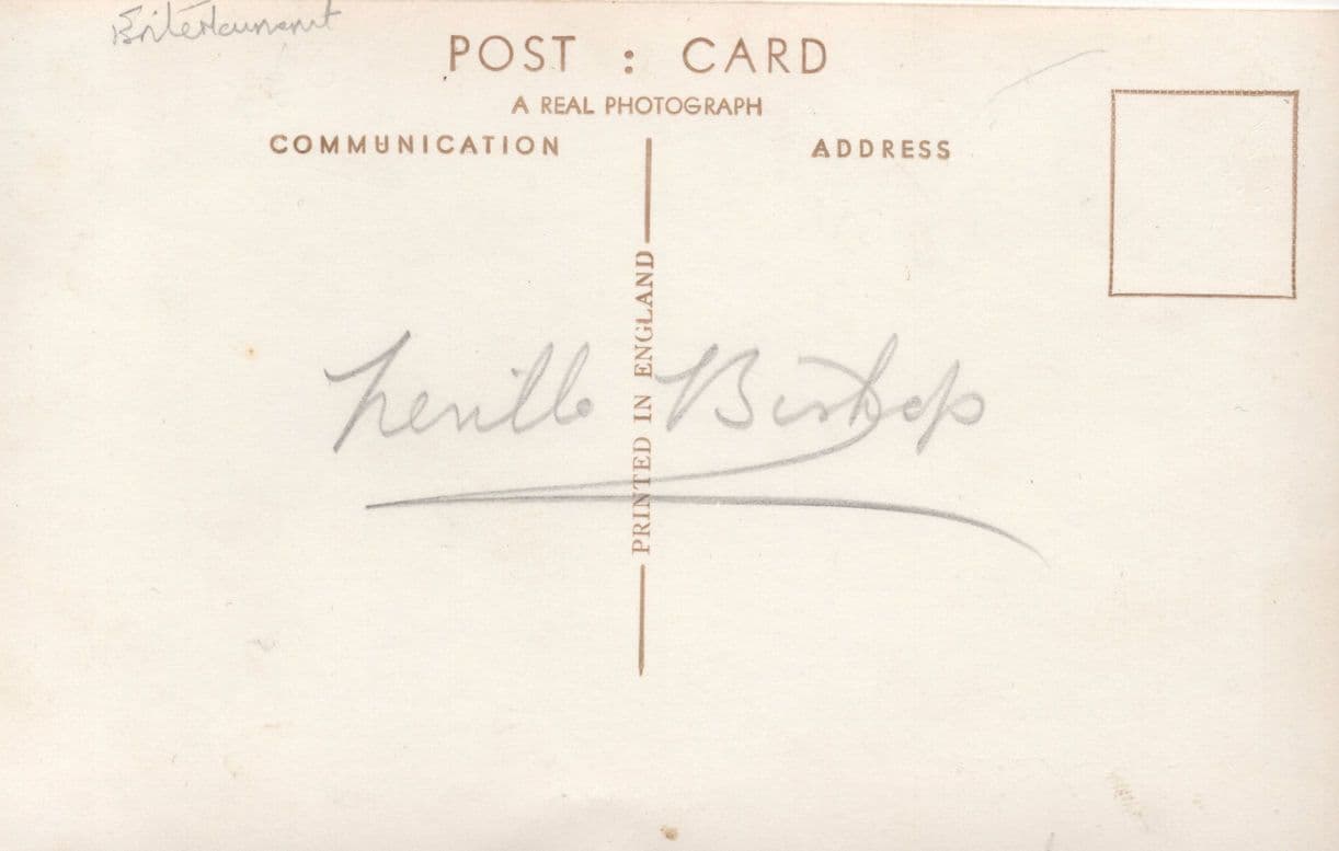Neville Bishop Music Orchestra Live Great Yarmouth Hand Signed Postcard