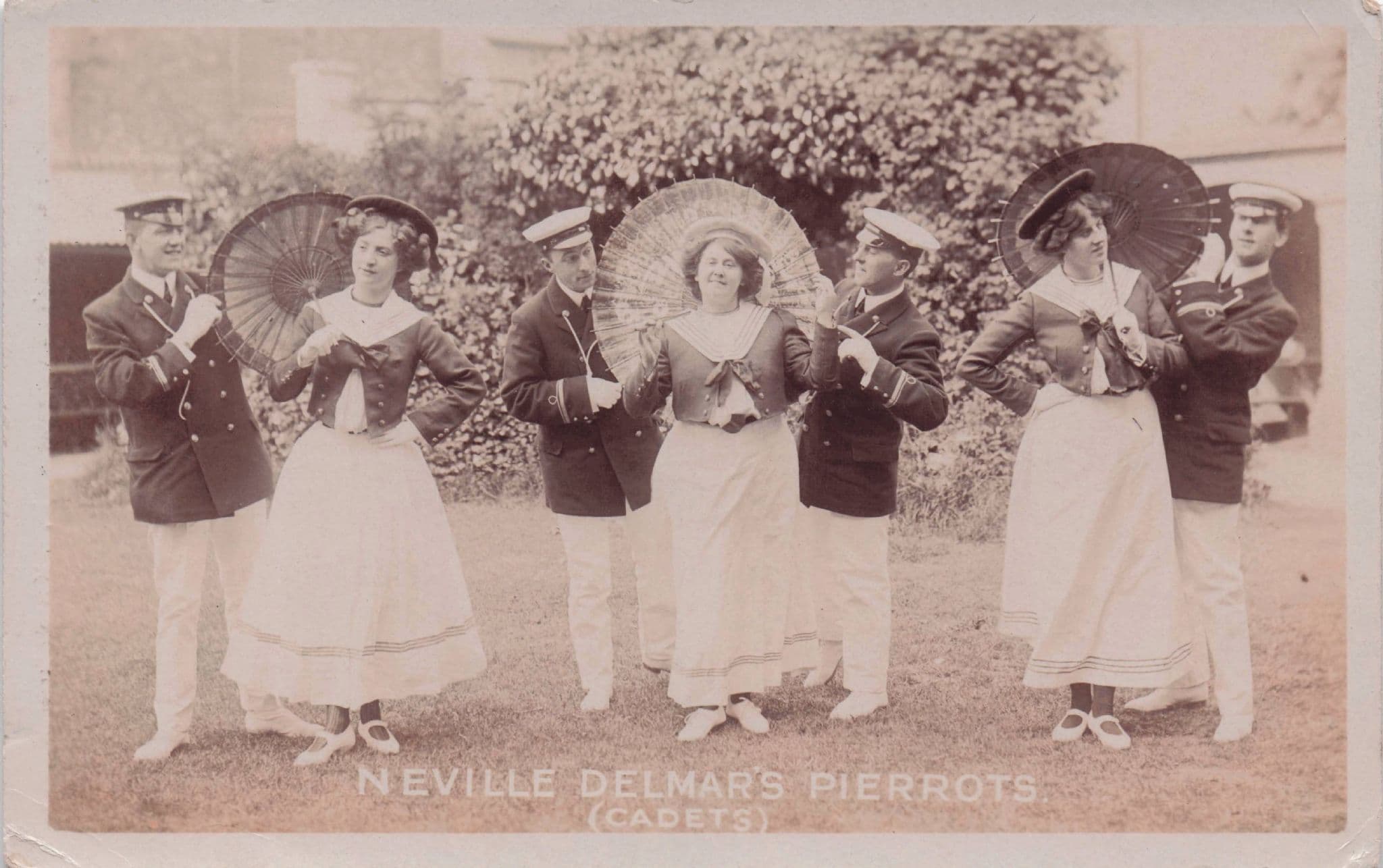 Neville Delmans Pierrots Cadets Entertainers Real Photo Norfolk Postcard