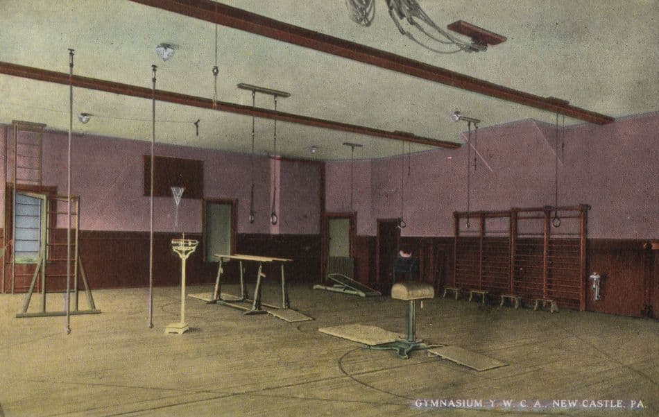 New Castle YMCA Pennsylvania Gym USA Old Postcard