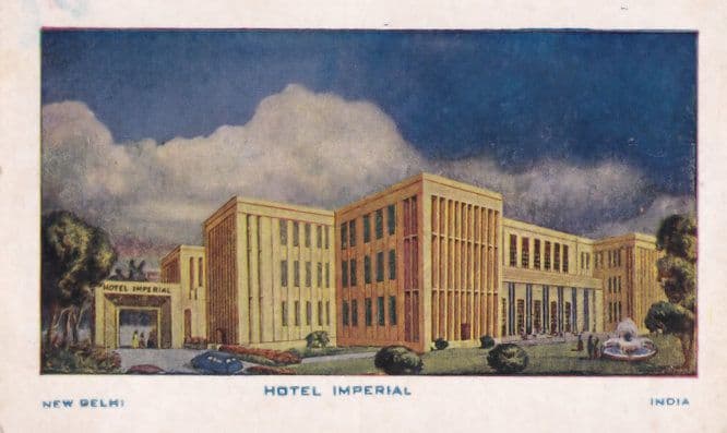 New Delhi Hotel Imperial Janpath Old India Postcard