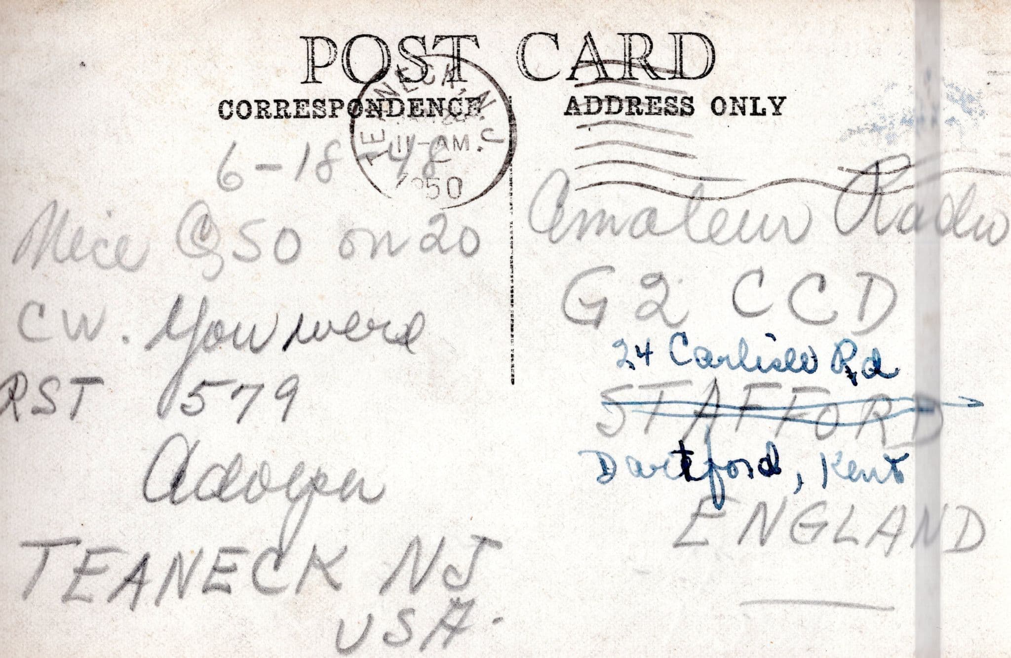 New Jersey USA Antique Radio War Military Transmitter RPC Postcard