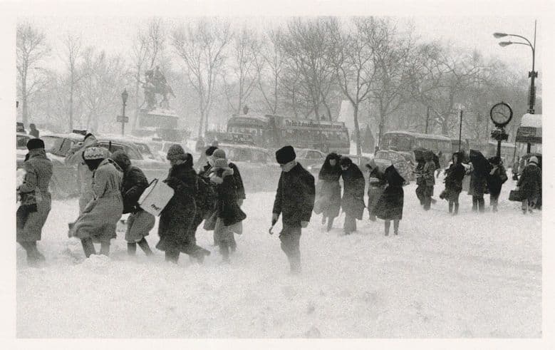 New York Blizzard Bus Transport Disaster Award Photo Postcard