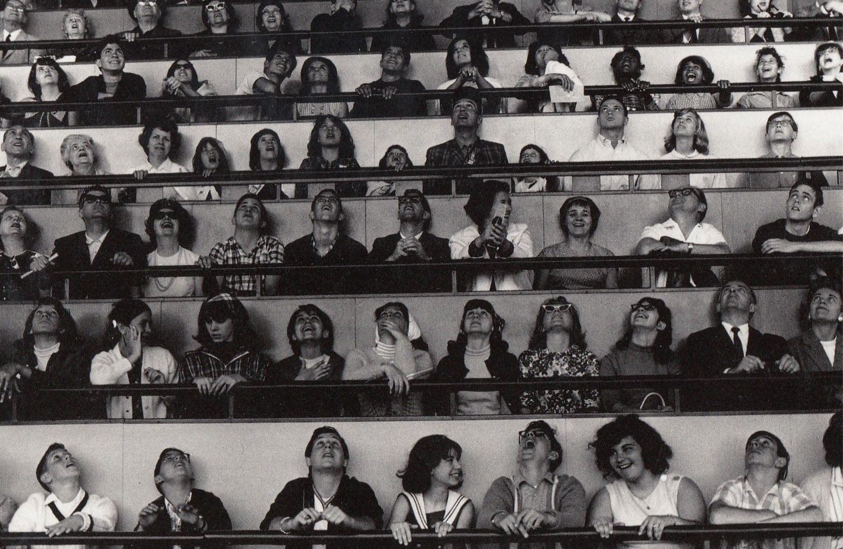 New York World Fair 1964 IBM Pavillion Zany Faces Photo Postcard