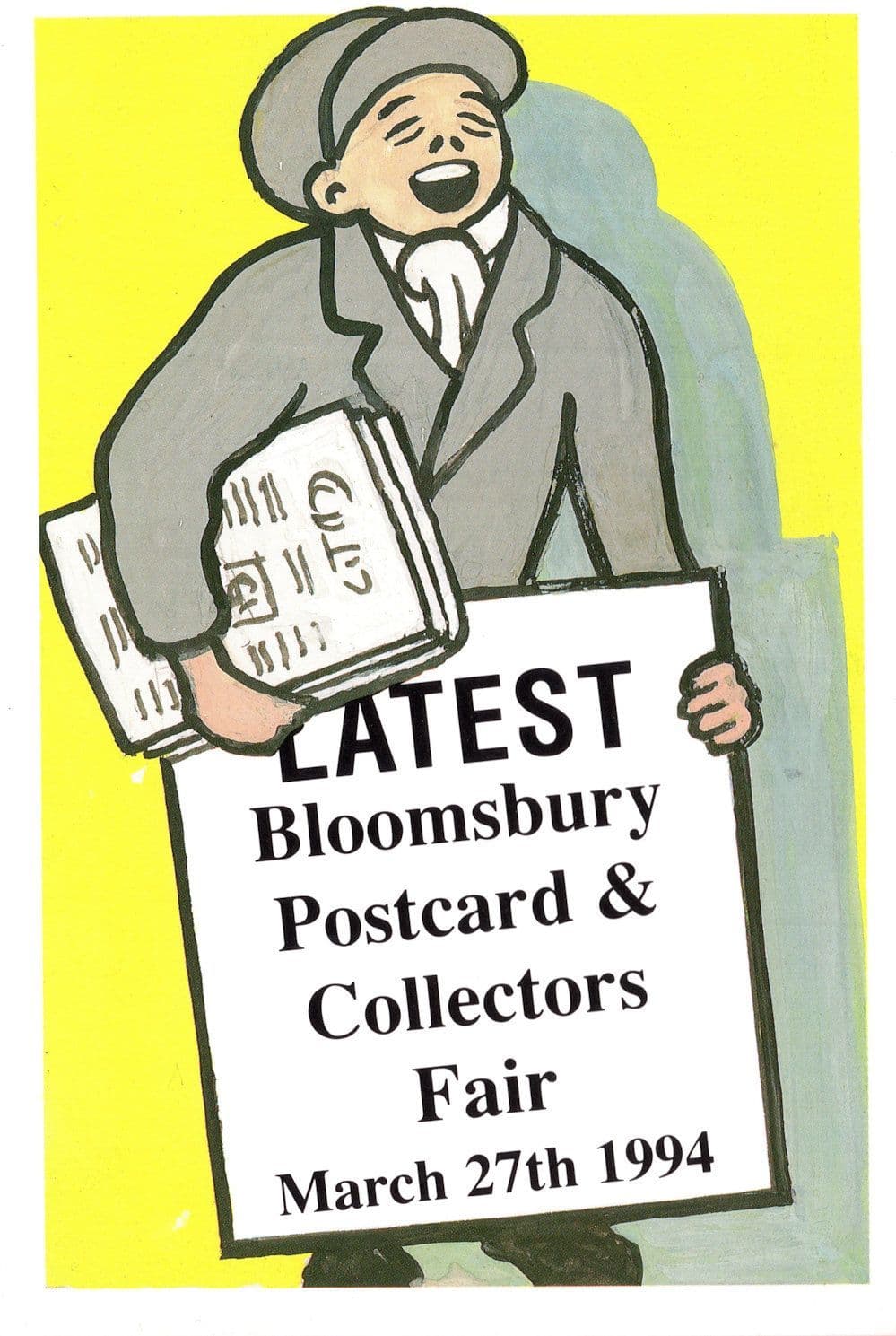 Newboy Newspaper Vendor 1994 Collectors Fair Postcard