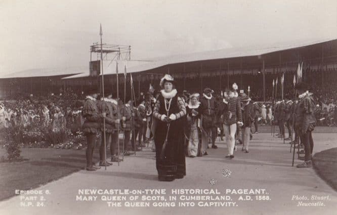 Newcastle Pageant Mary Queen Of Scots in Cumberland Vintage Real Photo Postcard