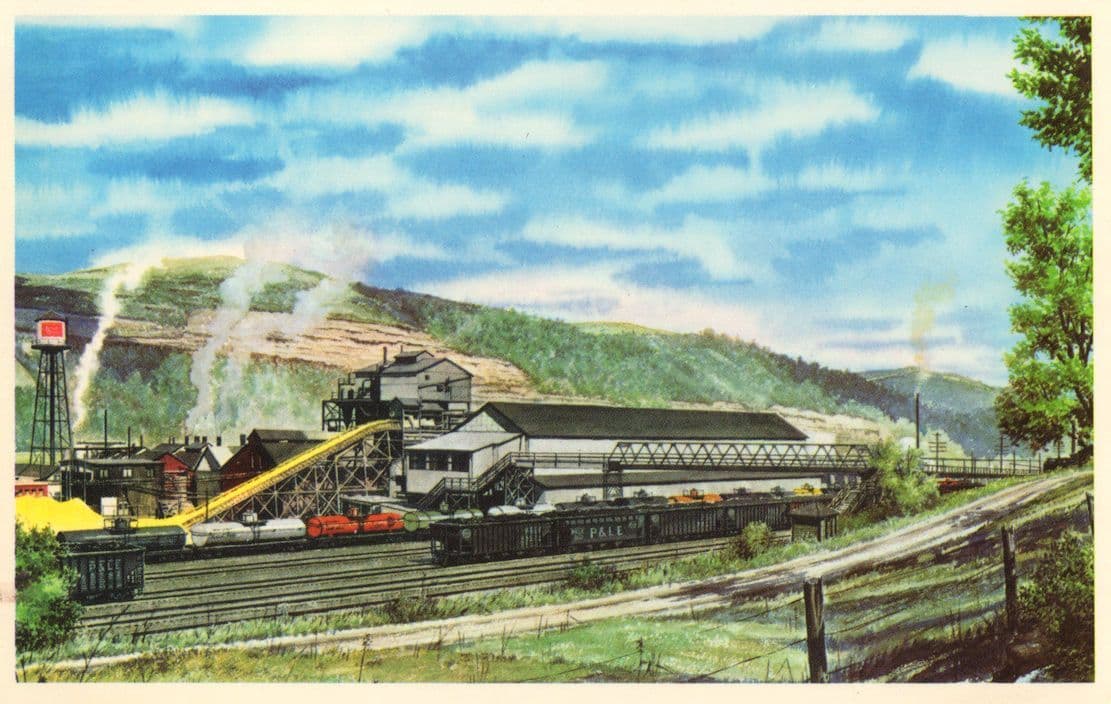 Newell Plant Chemical Corporation Pittsburgh & Lake Erie Railroad Company USA Postcard