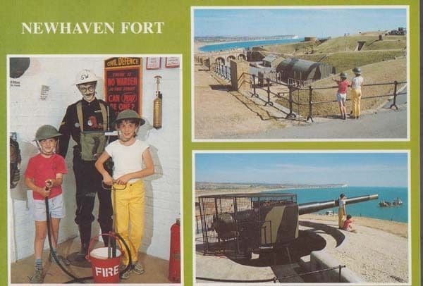 Newhaven Port Built To Defend From France Invasion Sussex War WW2 Postcard
