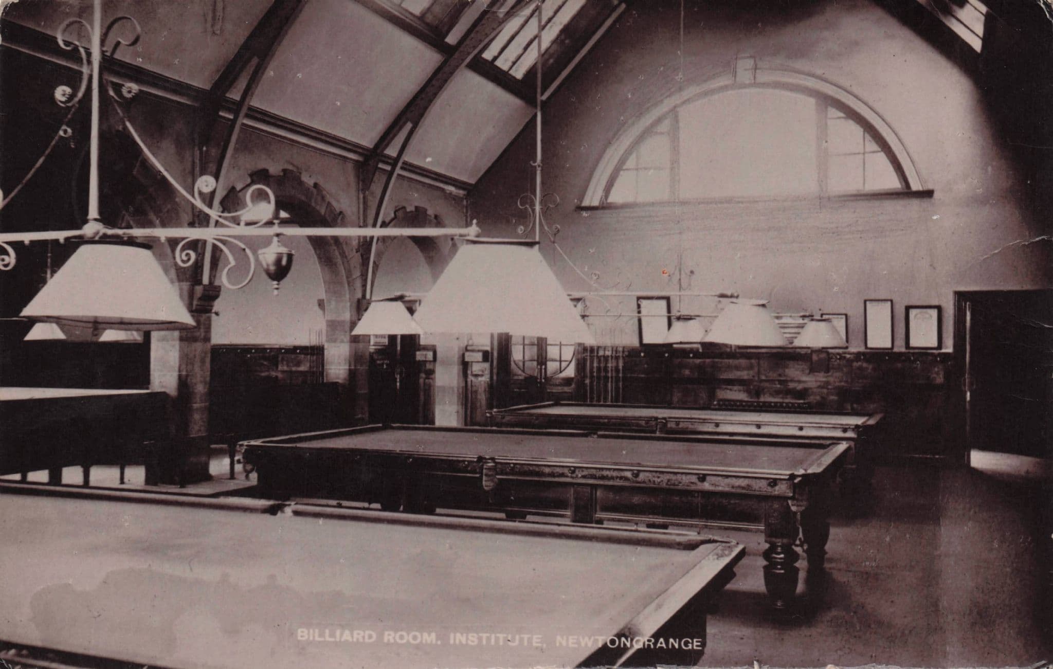 Newton Grange Billiard Club Durham Real Photo Old Postcard