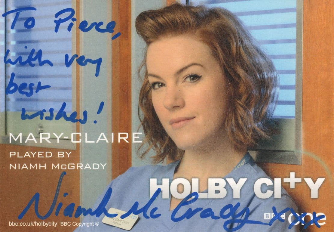Niamh McGrady as Mary Claire in Holby City Hand Signed Cast Card Photo