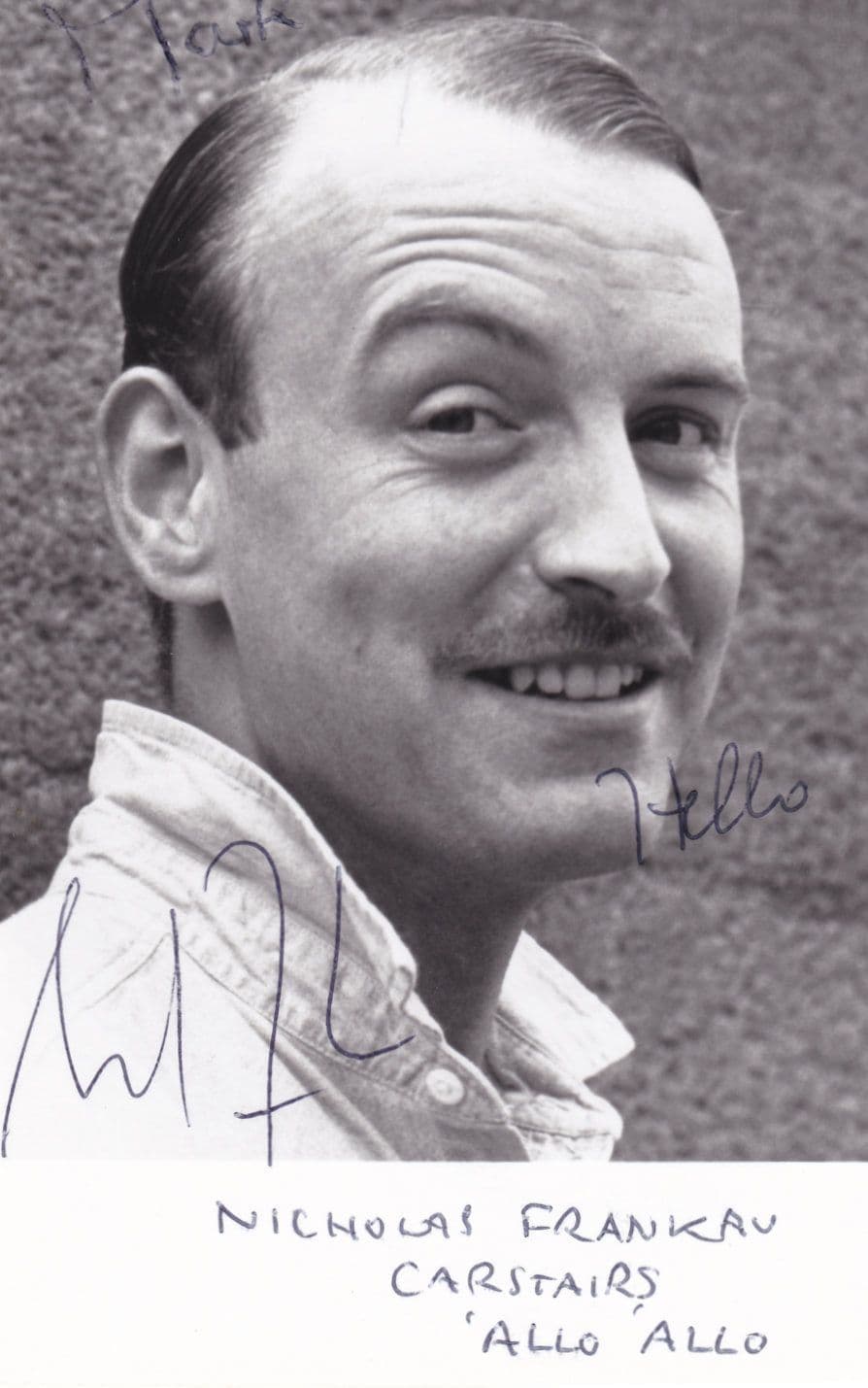 Nicholas Frankau Carstairs Allo Allo Hand Signed Photo