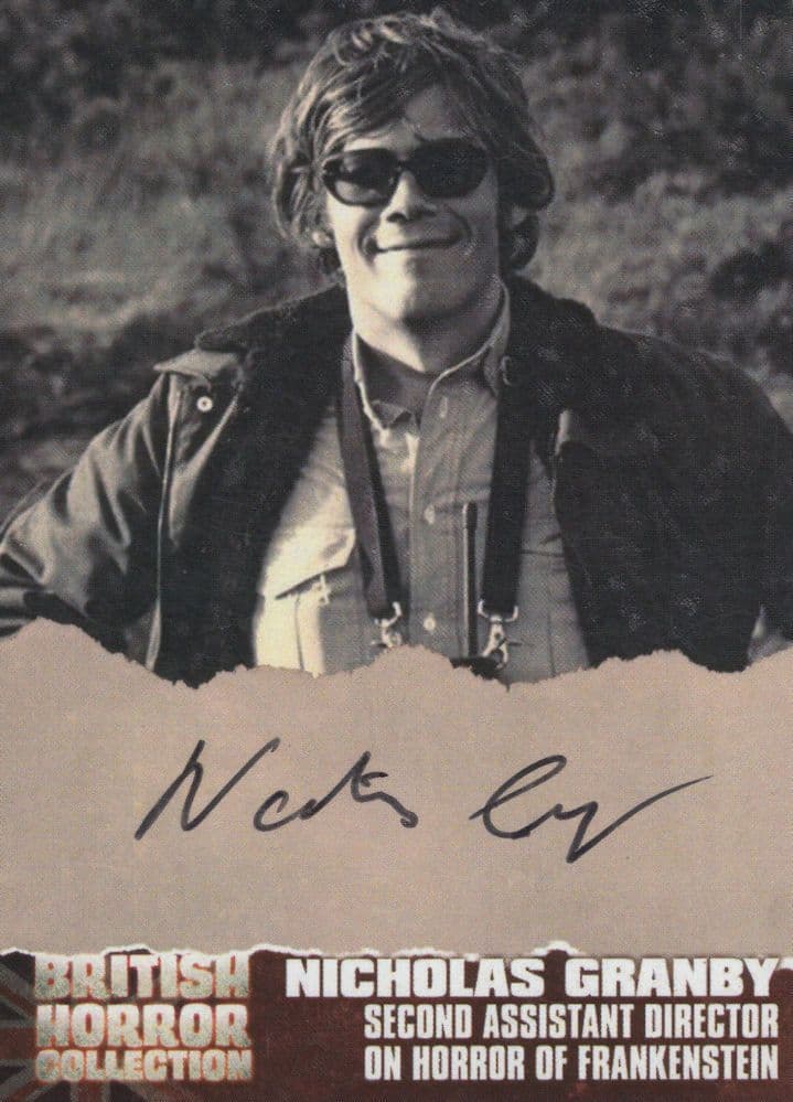 Nicholas Granby Horror Of Frankestein Hammer Film Hand Signed Card