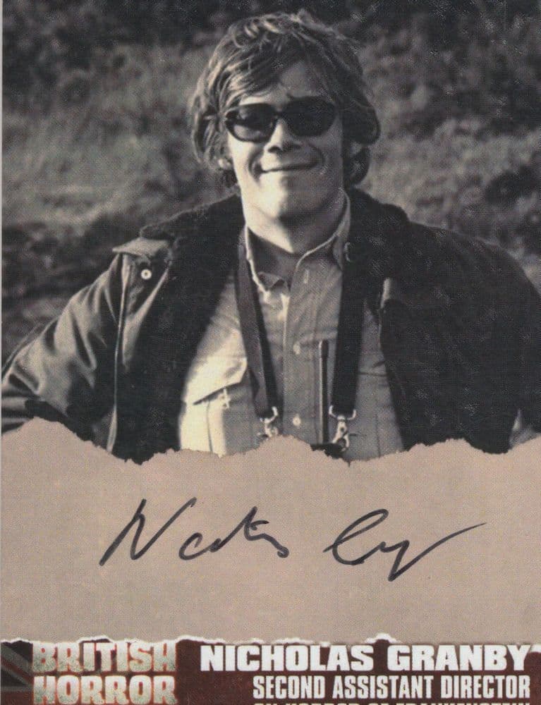 Nicholas Granby Horror Of Frankestein Hammer Film Hand Signed Card