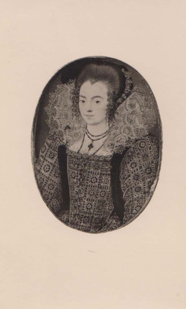 Nicholas Hilliard Unknown Lady 1547 Old Antique Painting Postcard