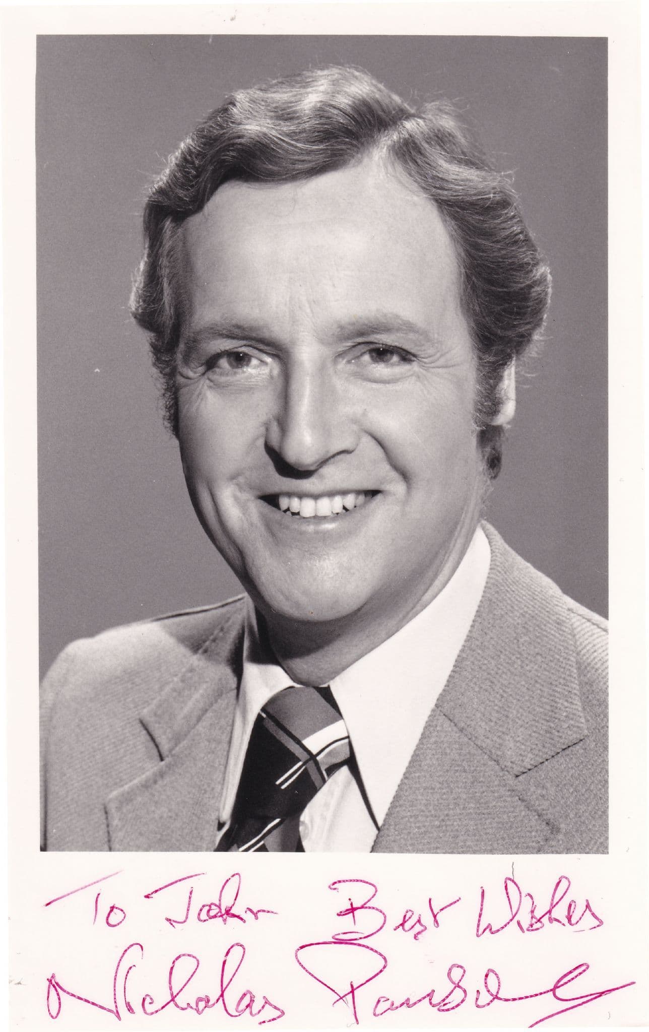 Nicholas Parsons Sale Of The Century Large Hand Signed Photo