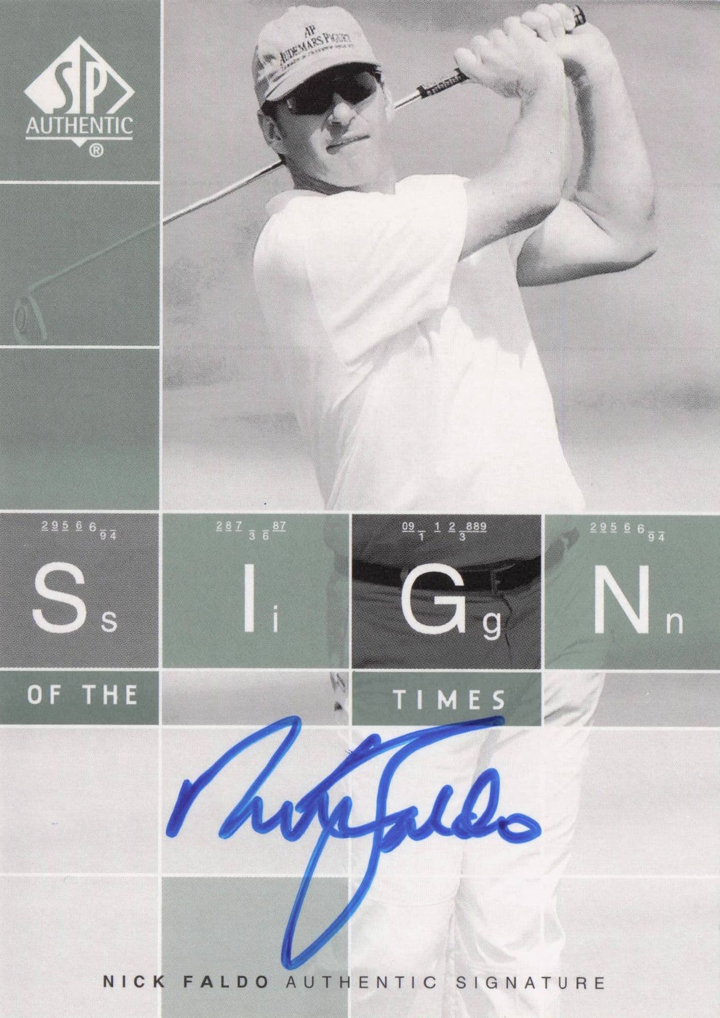 Nick Faldo Sign Of The Times Hand Signed 2002 SP Golf Autograph Card