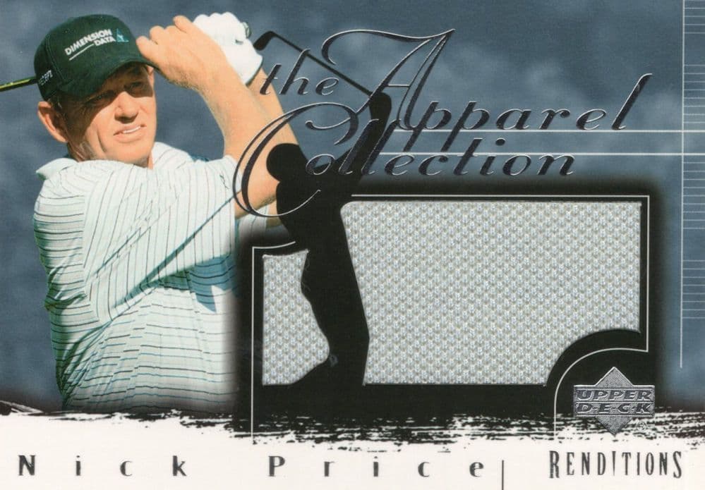 Nick Price The Apparel Collection Golf Upper Deck Worn Shirt Card