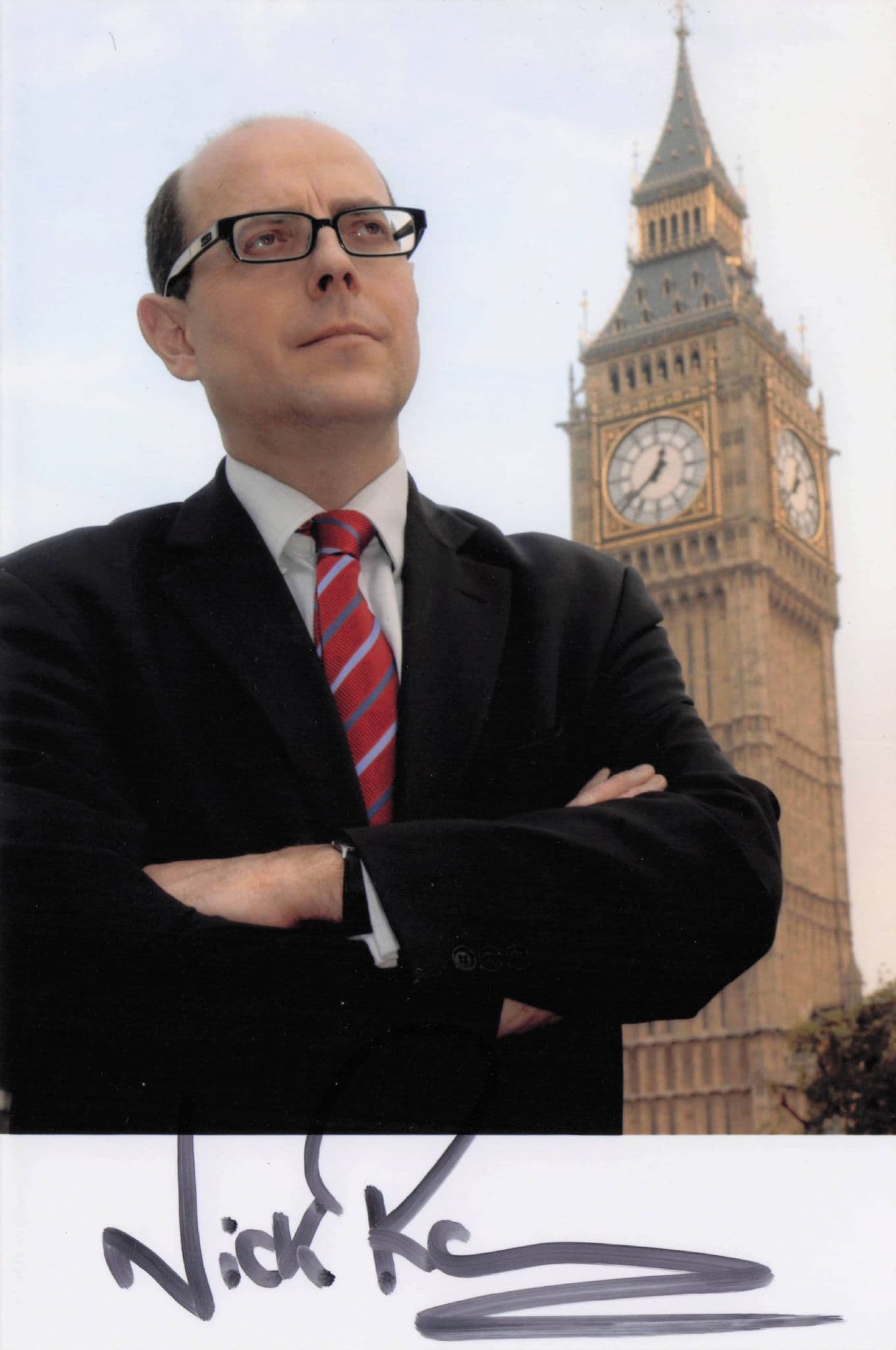 Nick Robinson ITV BBC News Vintage Hand Signed Photo