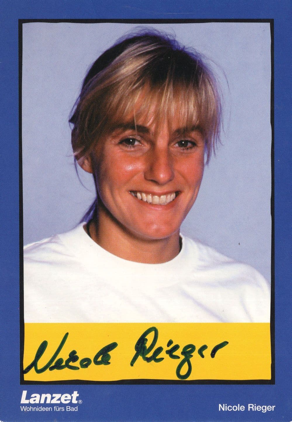 Nicole Rieger German High Jump Athlete Hand Signed Photo
