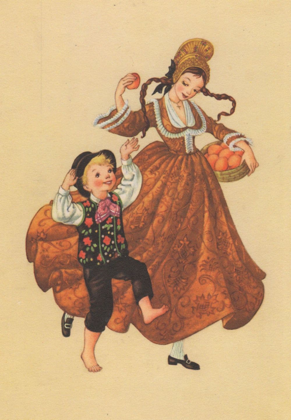 Niederosterreich Lower Austria Wachau Costume Dance Folklore Postcard