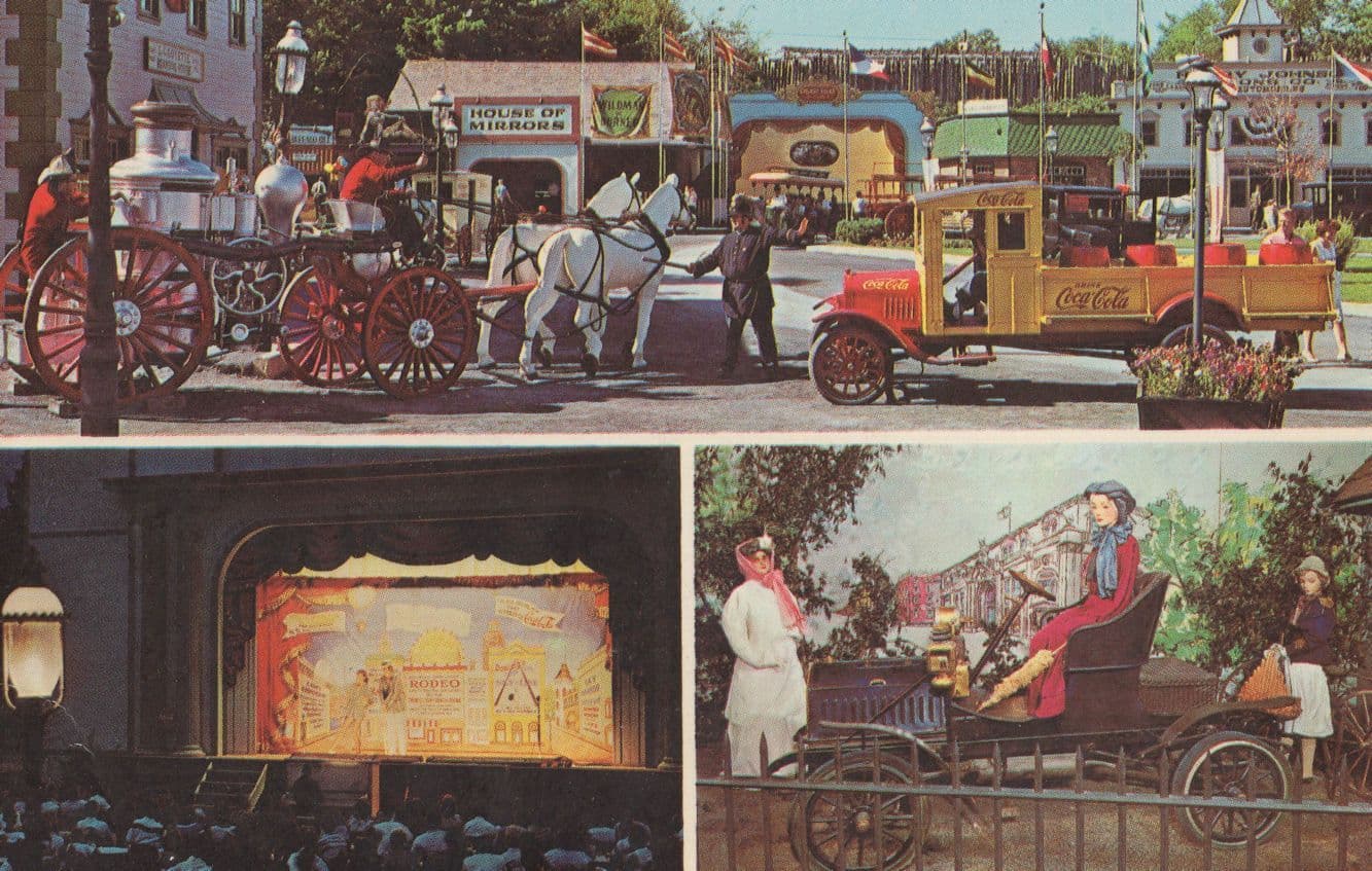 Night Theatre Show at Gaslight Village Lake George USA Old Postcard