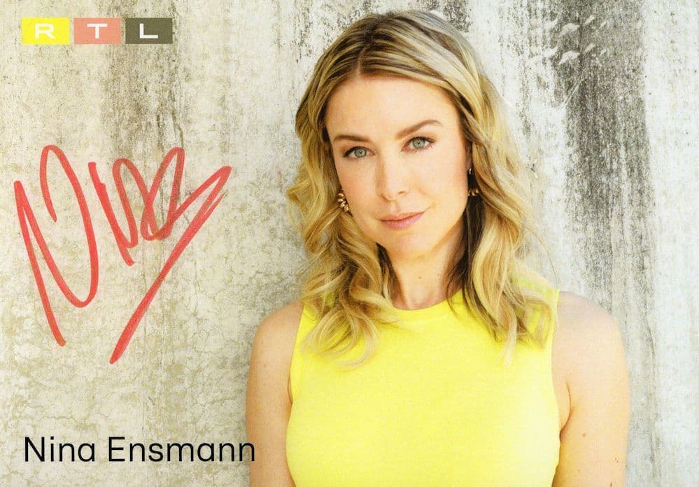 Nina Ensmann German Actress Model Knallerkerle Unter Uns Hand Signed Photo