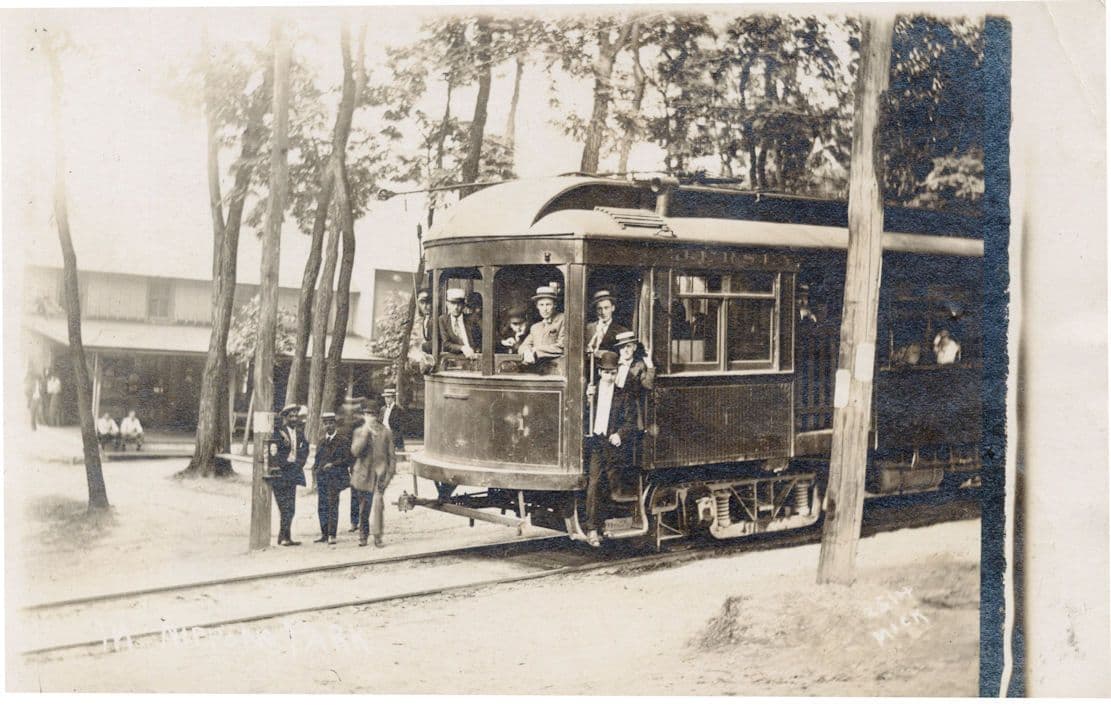 Nippon Park Antique USA to Australia Tram Transport Old Postcard