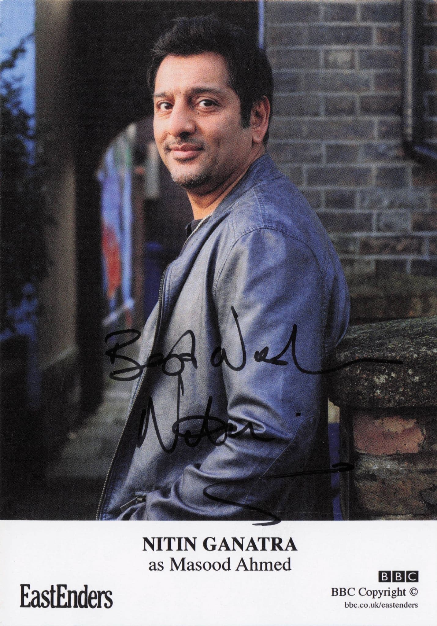 Nitin Ganatra as Masood Ahmed BBC Eastenders Hand Signed Cast Photo