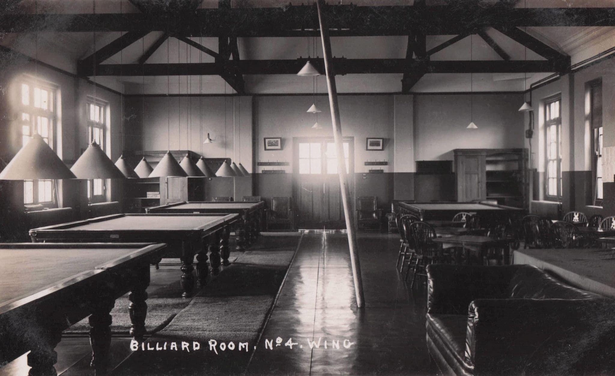 No 4 Wing Billiards Room Wenodover Buckinghamshire Hospital Postcard