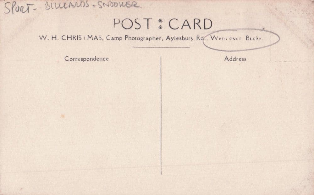 No 4 Wing Billiards Room Wenodover Buckinghamshire Hospital Postcard