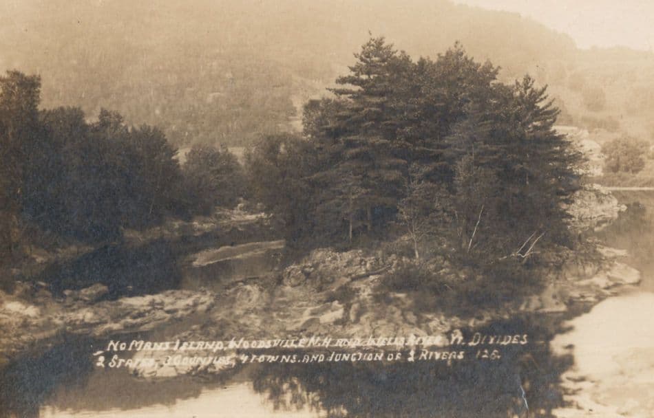 No Mans Island Vermont USA Antique Real Photo Postcard