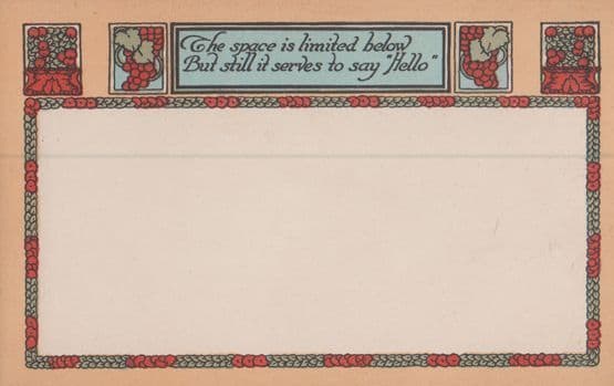 No Space Window But I Want To Say Hello Antique Postcard