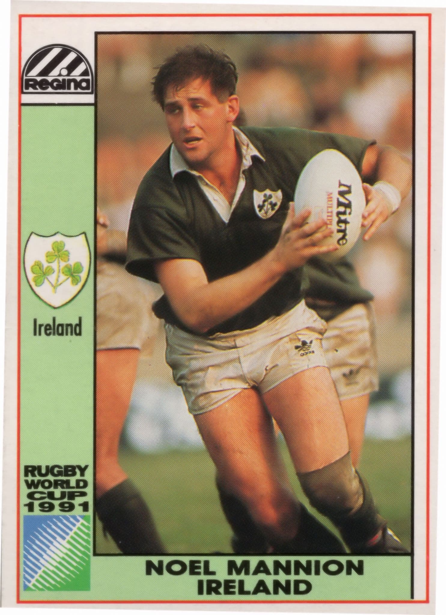 Noel Mannion Ireland Hand Signed Rugby 1991 World Cup Card Photo