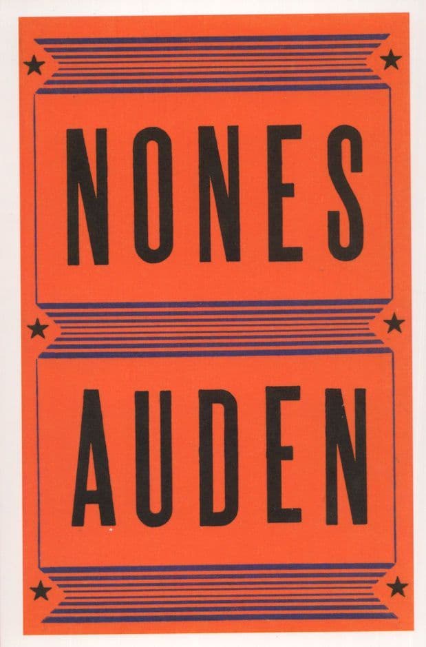 Nones Auden 1952 Book Postcard