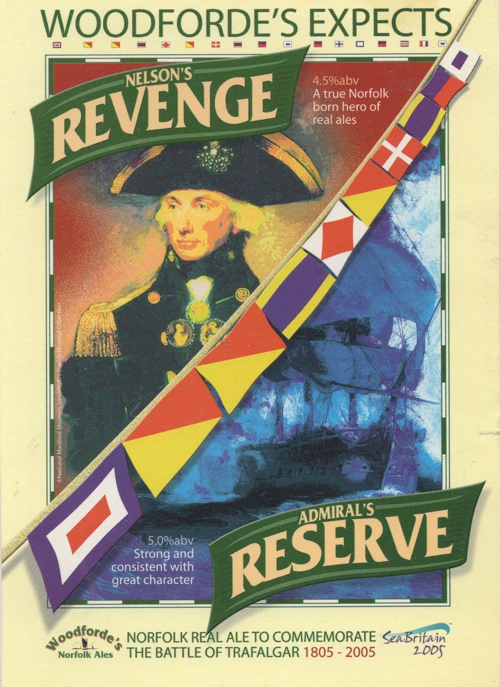 Norfolk Real Ale Horatio Nelson Ship Advertising PB Postcard