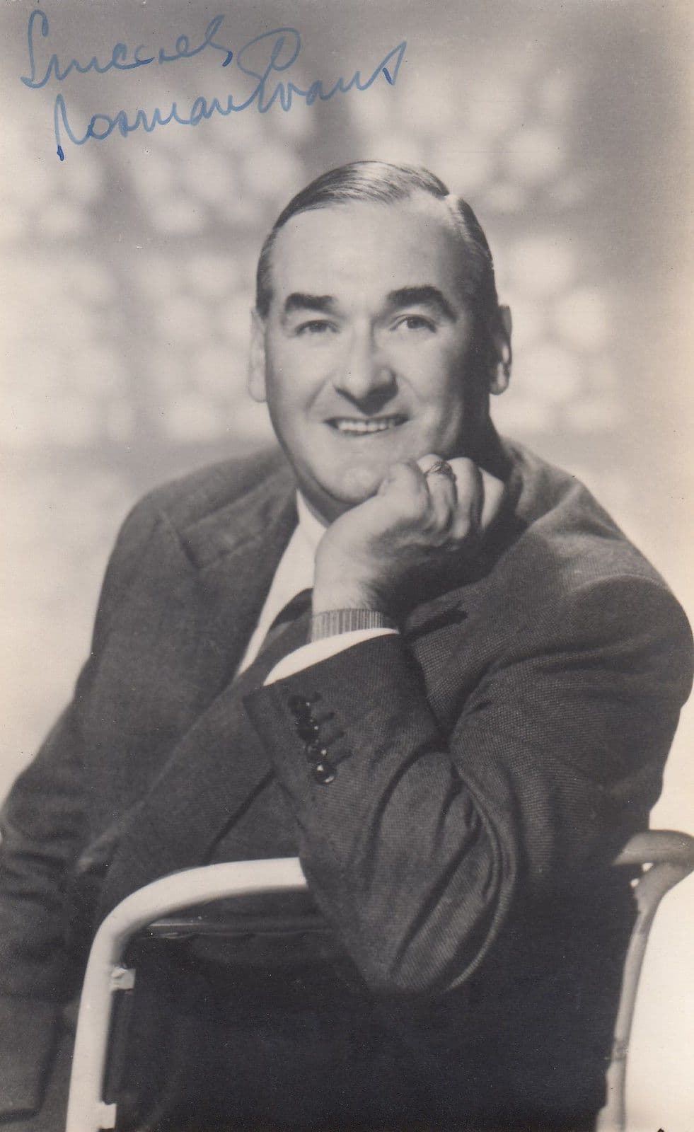 Norman Evans Hand Signed Publicity Photo