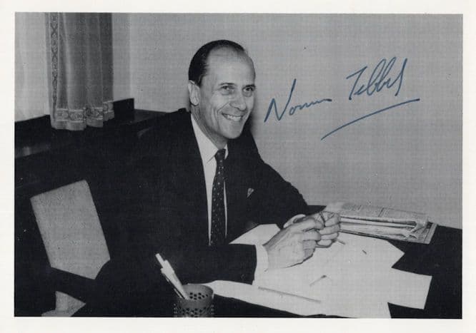 Norman Tebbit Conservative MP Large Hand Signed Photo