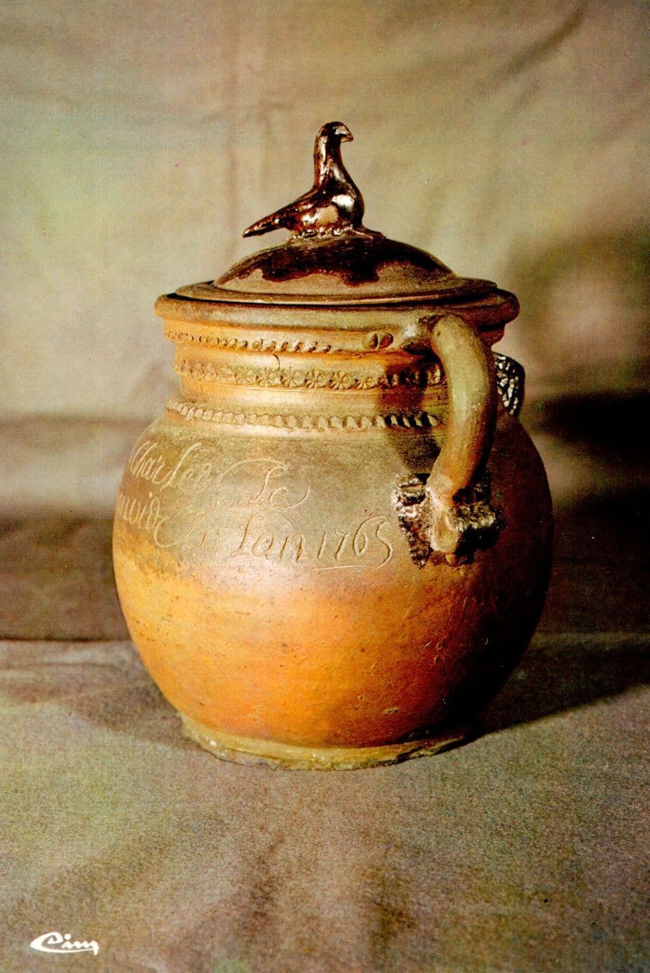 Normandy Museum Antique Charles Le Danois Pot From 1765 Postcard