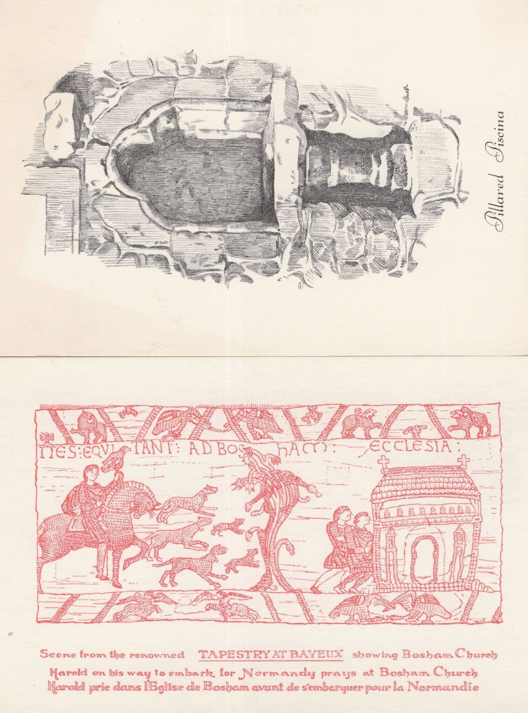 Normandy Tapestry Ay Baueux Bosham Church 2x Postcard s