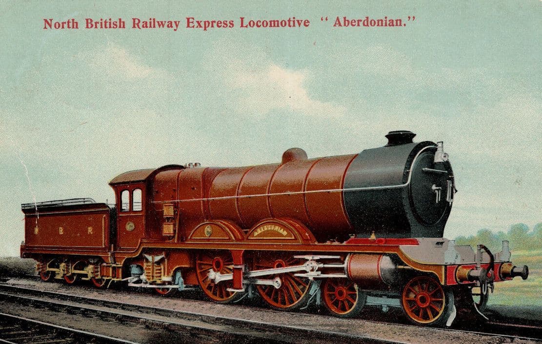 North British Railway Express Locomotive Aberdonian Train Old Postcard