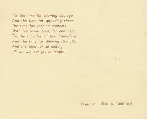 Northampton Methodist Church Womens Social Circle 1900s Remembrance Card