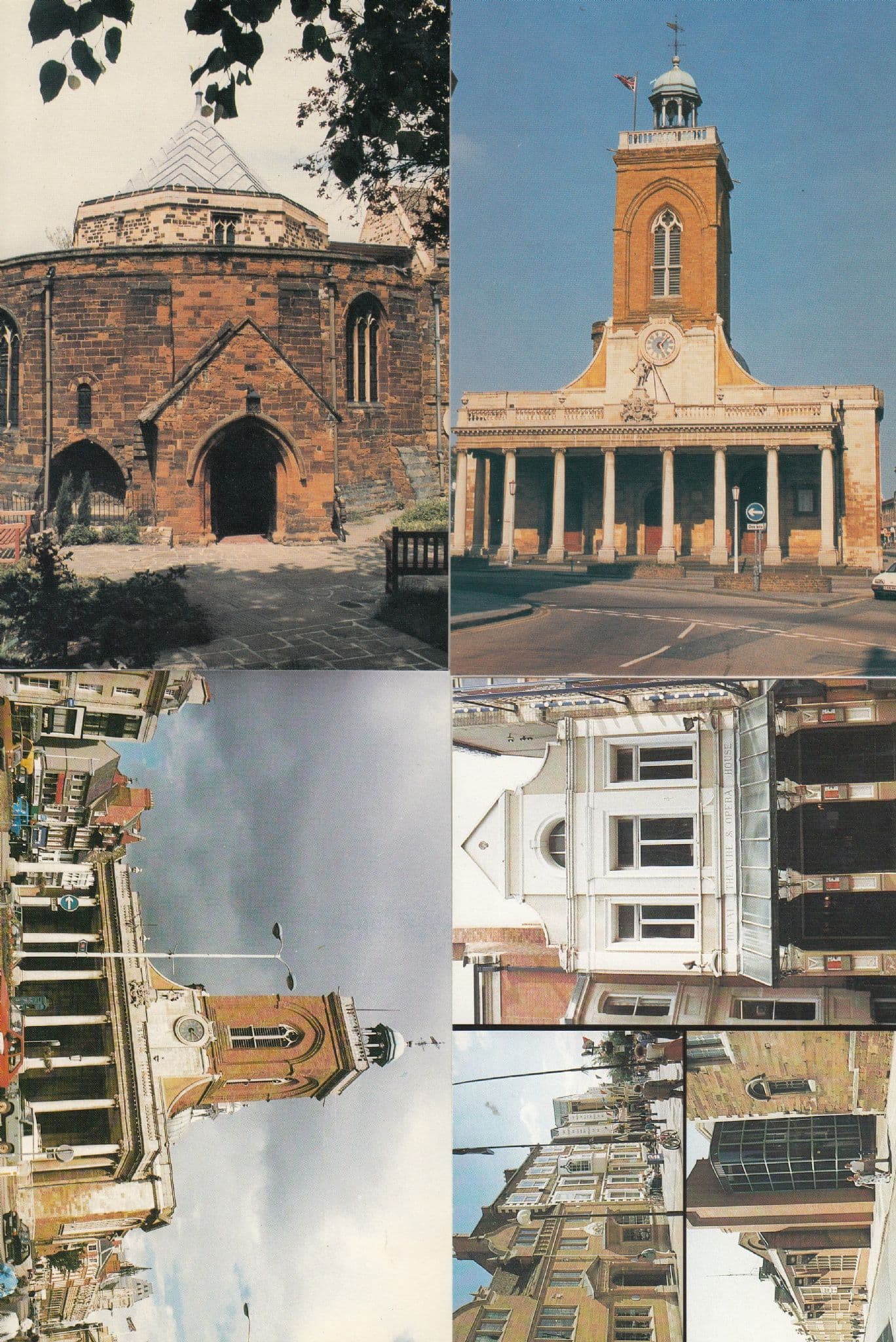 Northampton Opera House Churches Clock Architecture 4x Postcard s